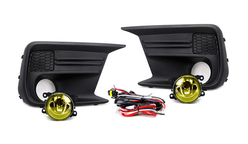 Yellow Lens Halogen Fog Light Assy w/ Bezel Wiring Kit For 18-21 Subaru WRX/STI