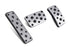 3pc Set Track Design Silver Foot Pedal Covers For Subaru Outback Legacy Auto T