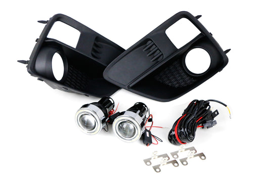 Complete Projector Foglight Kit w/LED Halo Ring DRL Driving For 15-17 Subaru WRX