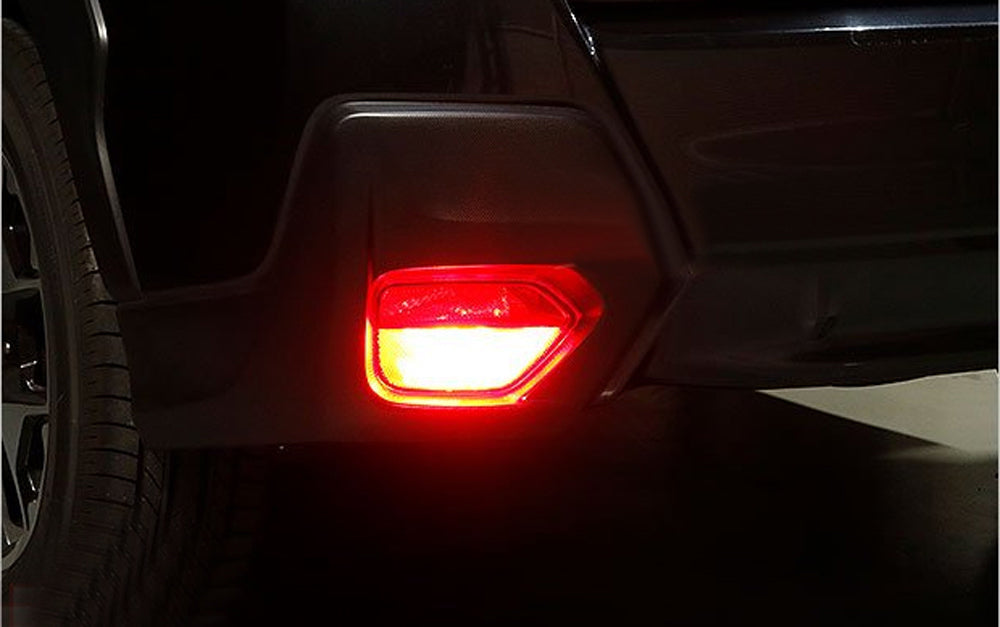 JDM Dual LED Rear Bumper Reflector Rear Fog Light Kit For Subaru 18-22 Crosstrek