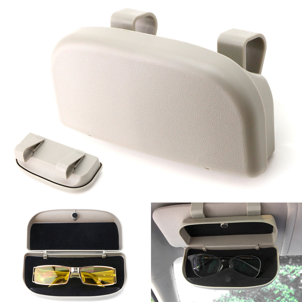 Grey Universal Fit Car Sun Visor Snap-On Clip Mount Eye Glasses