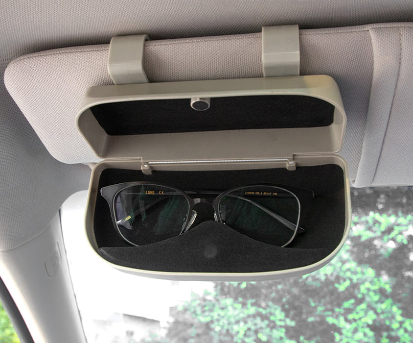 Grey Universal Fit Car Sun Visor Snap-On Clip Mount Eye Glasses Case Holder  Box — iJDMTOY.com