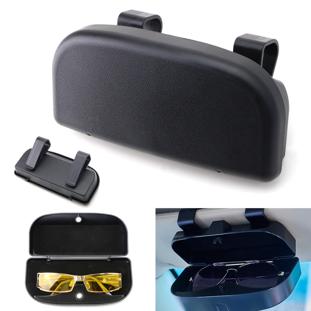 Glasses Holder for Car Sun Visor, Car Sunglasses, Glasses Case, Glasses Box  Storage, Sunglasses Holder, Glasses Case, Interior Car Accessories Apply to  All AUT (Black) : : Automotive