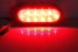 6-1/2" Red Lens 10-LED Surface Mount Oval Shape Stop-Turn Tail Lights For Trucks