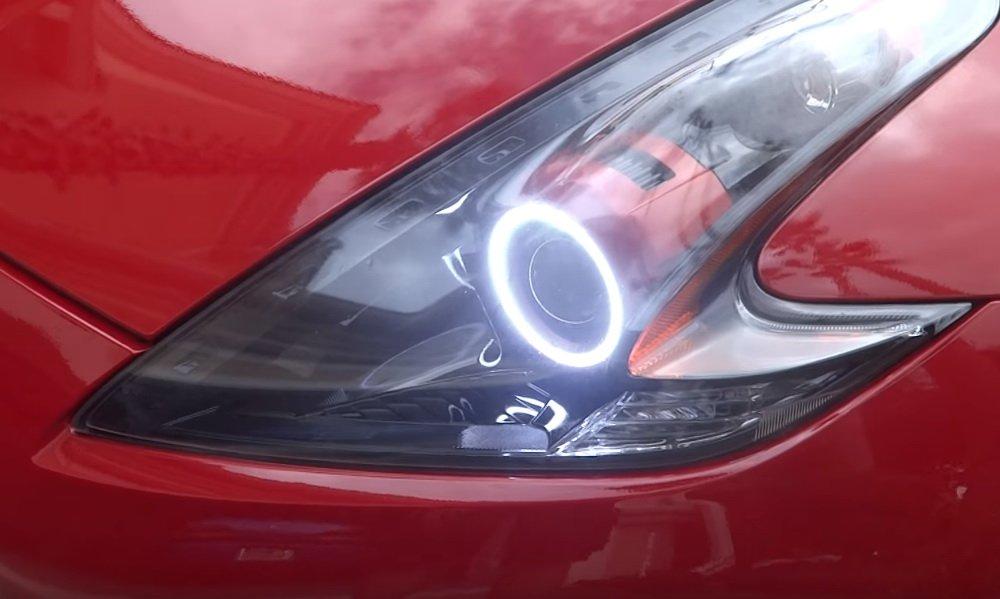 Type R Fl5 Led Halo Rings 70mm White/Amber Switchback LED Halo Ring Kit For Headlight Fog Light ...