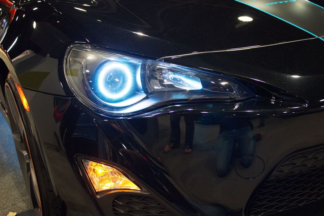 Amber/White Switchback LED Angel Eyes Halo Rings For 13-up Scion FR-S Subaru BRZ