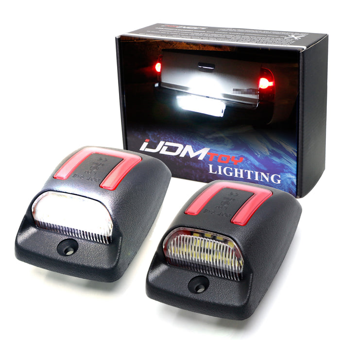 White 18-SMD LED License Plate Lamps w/ Red U-Shape Tail Light For Tac —  iJDMTOY.com