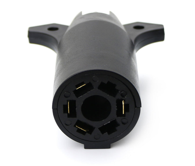 7-Way Round to 4-Way Flat Conversion Adapter Connector For Truck Trailer RV Boat
