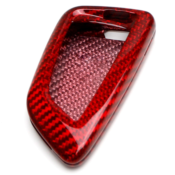 Real/Genuine Red Carbon Fiber Smart Key Fob Shell For BMW X1 X4 X5 X6, 5 Series