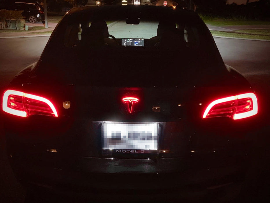 3W 18-SMD Full LED License Plate Light Kit For 2017-up Tesla Model 3, Model Y