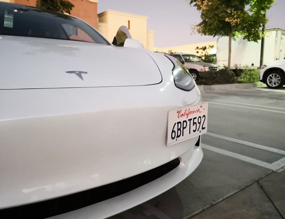 Bumper Tow Hook License Plate Bracket Mount Holder For 2017-up Tesla Model 3