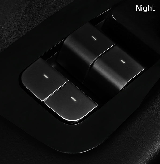 Side Door Open Switch/Window Up/Down Button Decoration Trims For17+Tesla 3 20+ Y