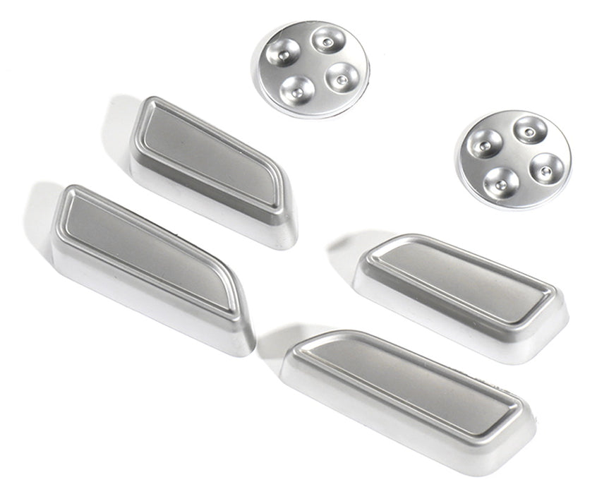 6pc Satin Silver Decor Trims For Model 3 and Model Y Front Driver/Passenger Seat
