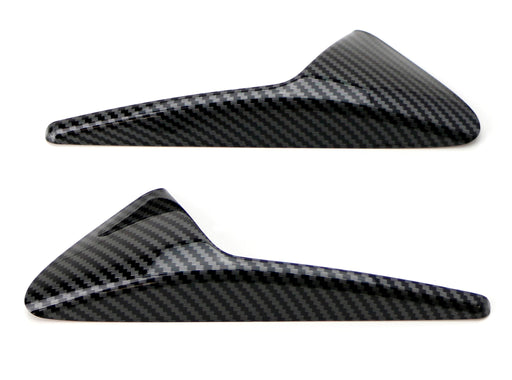 Black Carbon Fiber Style Sidemarker Decoration Cover Trims For Tesla Model 3 S X
