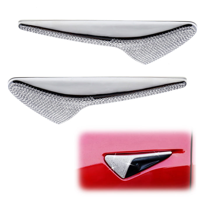 Bling Chrome Sidemarker Decoration Cover Trims For Tesla Model 3 S X —  iJDMTOY.com