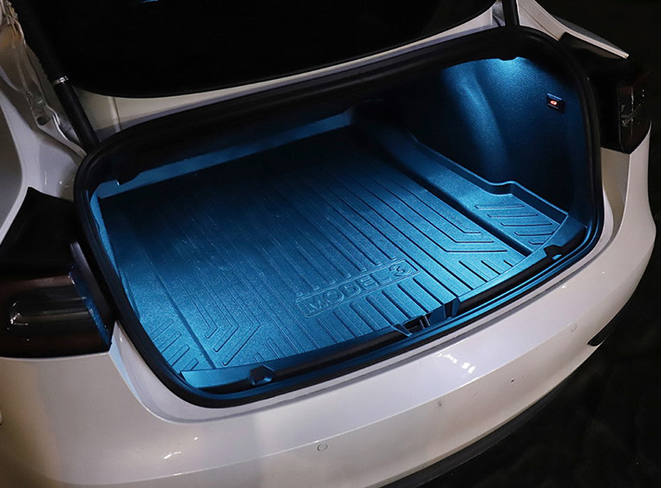4x aqua IceBlue LED Interior Light Kit For Tesla S 3 X Side Door, Trunk Area etc