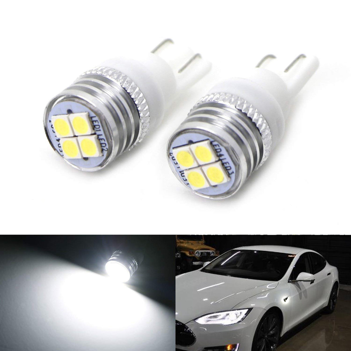 Xenon White 4-SMD LED Side Marker Replacement Lights For 2012-2016 Tes —  iJDMTOY.com