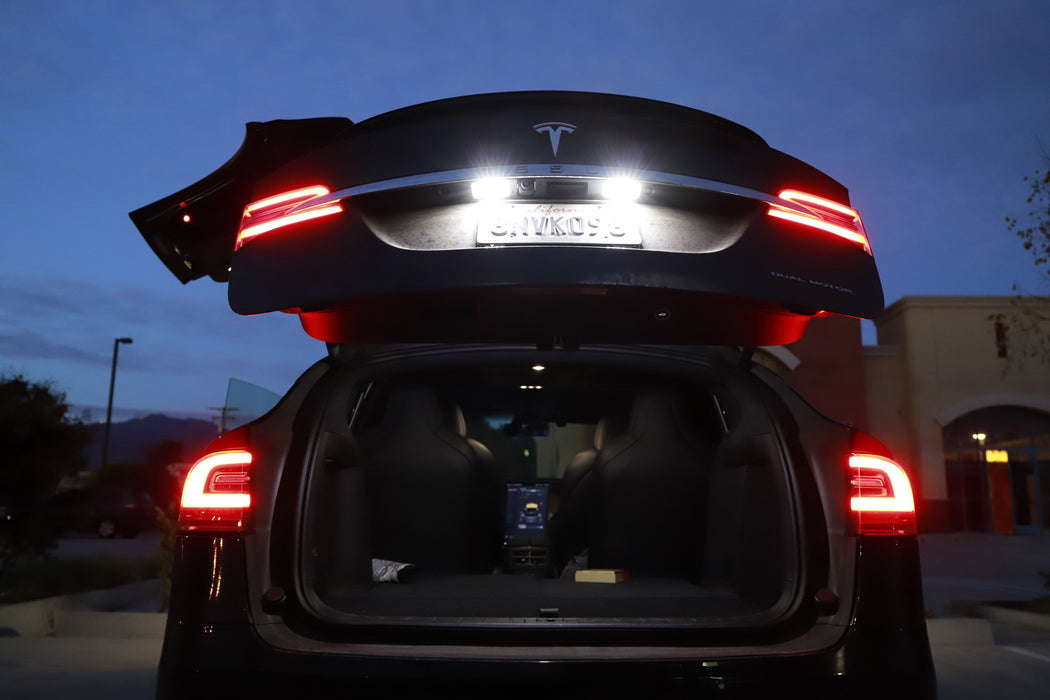 18-SMD Full LED License Plate Light Kit For 2016-up Tesla Model X, 17-up Model S