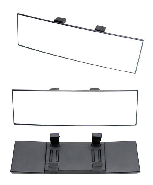 Clear 240mm Wide View Anti-Glare Curve Clip On Rearview Mirror For Tesla S X 3 Y