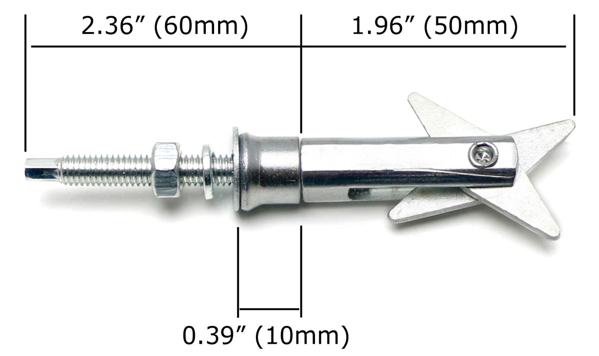 M6-100mm Scissors Toggle Anchor Bolts For Automotive Lightbar, Pod Light Install