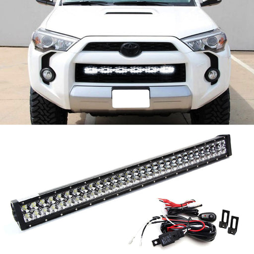 180W 30" LED Light Bar w/ Lower Bumper Bracket, Wiring For 14-22 Toyota 4Runner