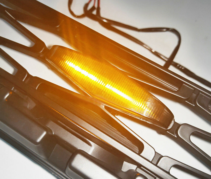 2024-2025 Toyota Tacoma TRD Pro Grill Lights - Smoked Amber LED Front Grille Lights
