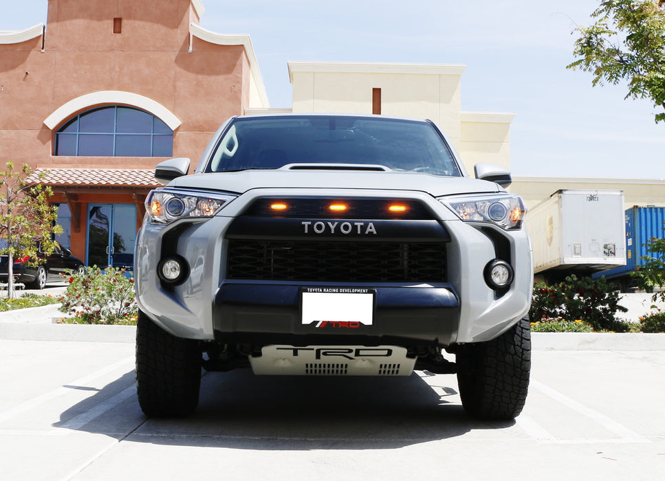 3pcs Amber Lens LED Grille Marker Lights w/ Wiring For Toyota Tacoma 4Runner TRD