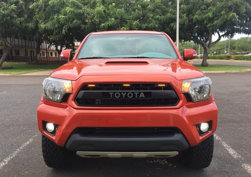 3pcs Amber Lens LED Grille Marker Lights w/ Wiring For Toyota Tacoma 4Runner TRD