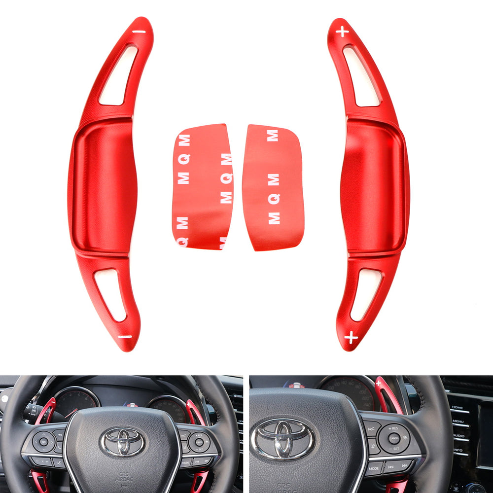 Red Steering Wheel Larger Paddle Shifter Extension Covers For 18-up Toyota  Camry — iJDMTOY.com