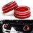 2pcs Red AC Climate Control Switch Knob Ring Covers For 19-up Corolla Hatchback