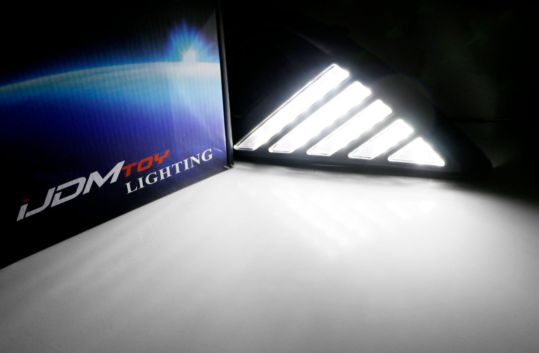Switchback LED Fog Bezel Cover Daytime Running Lights For 20-up Highlander XU70