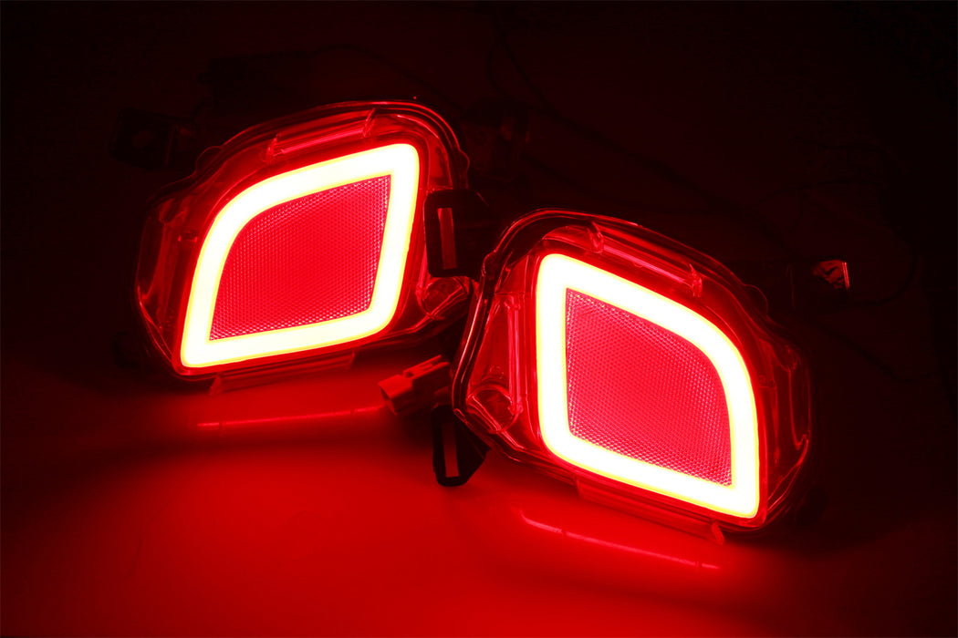 LED Rear Fog Lights Bumper Reflector Brake Running Lamps For 2014-19 Highlander