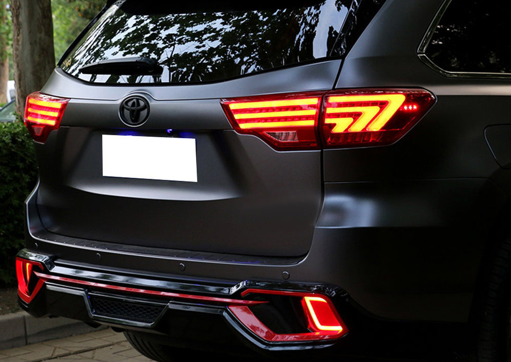 LED Rear Fog Lights Bumper Reflector Brake Running Lamps For 2014-19 H ...