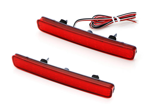 Red Lens 48-SMD LED Bumper Reflector Marker Lights For 2012-2017 Toyota Prius V