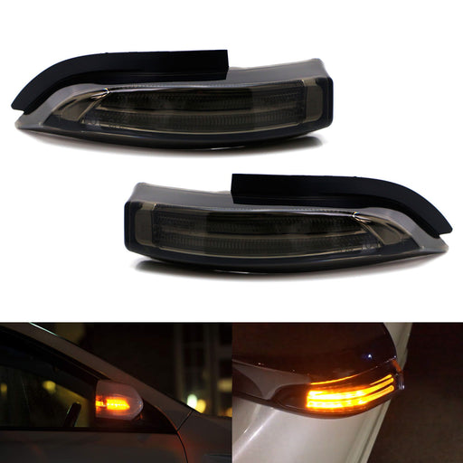 Smoked Lens Sequential Flash LED Side Mirror Turn Signal Light For Toyota