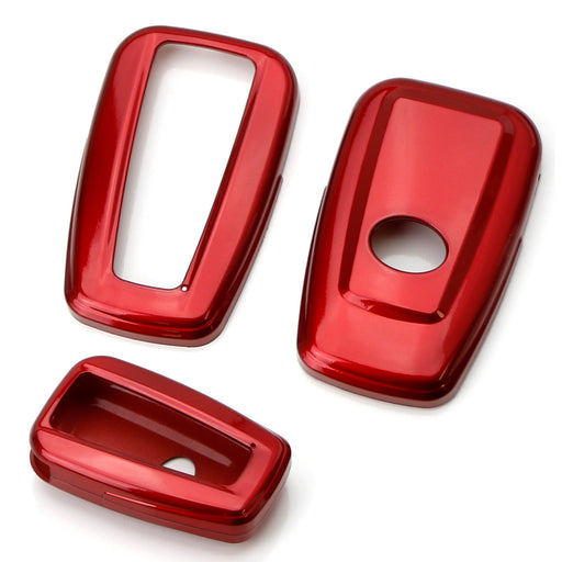 Glossy Red Key Fob Shell Cover For 17/18-up Toyota Camry Prius Prime Mirai C-HR