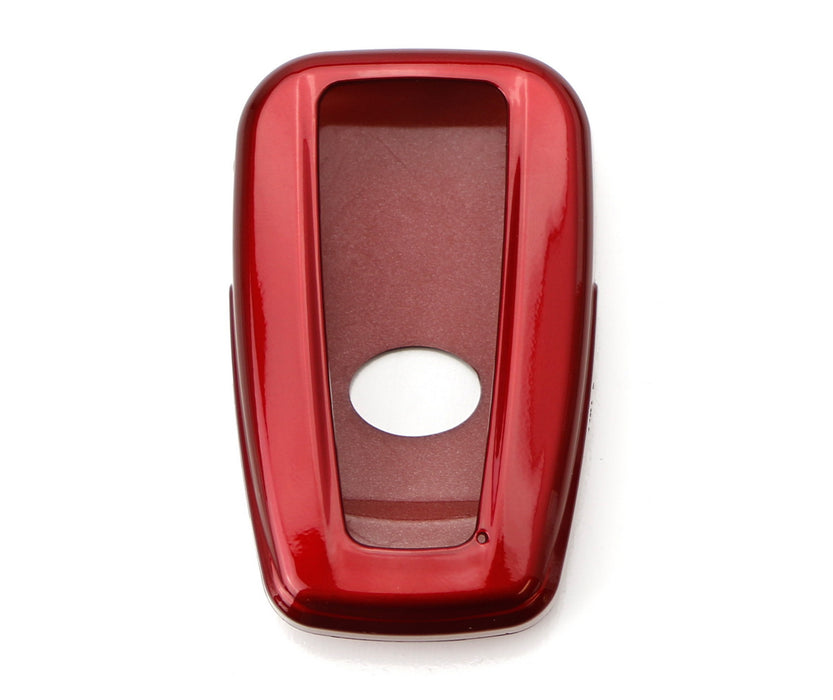 Glossy Red Key Fob Shell Cover For 17/18-up Toyota Camry Prius Prime Mirai C-HR