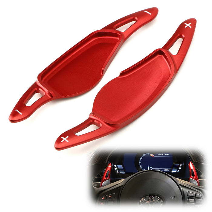 Red Aluminum Steering Wheel Paddle Shifter Extension For Toyota 2020-up Supra GR