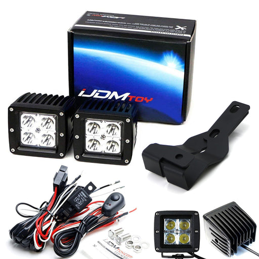 40W CREE LED Pod Light Kit w/ A-Pillar Brackets, Wirings For 05-15 Toyota Tacoma