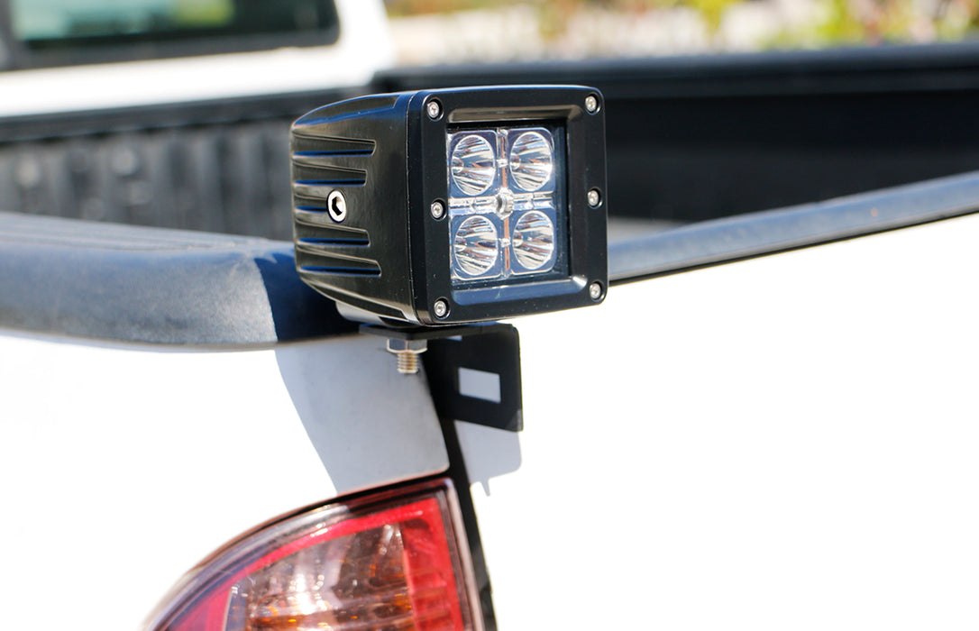 Pair Tailgate CB Antenna/LED Pod Light Mounting Brackets For 05-15 Toyota Tacoma