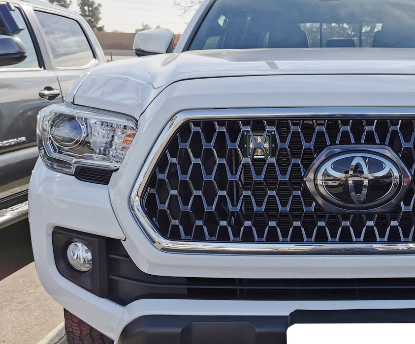 Behind Grille LED Pod Light Kit w/ Mount Bracket/Wirings For 16-23 Toyota Tacoma