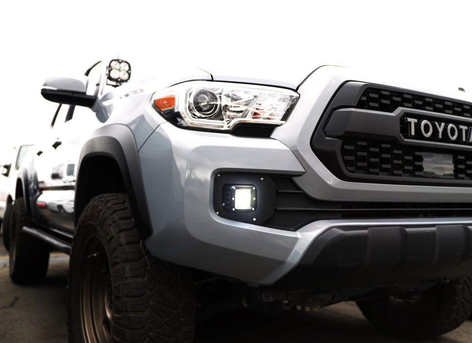 SAE Compliant LED Fog Light w/ Mounting Brackets & Wires For 16-23 Toyota Tacoma