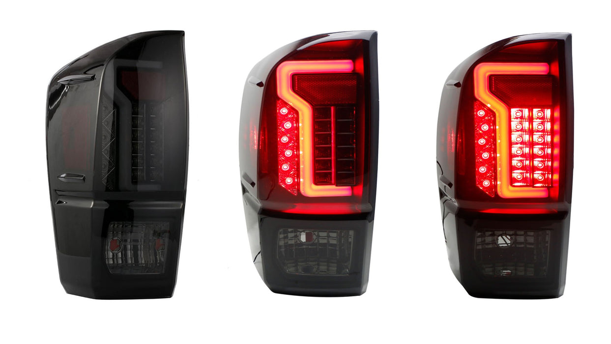Full Taillight Lamps w/LED Reverse Light Replacement Bulbs Kit For 16-23 Tacoma