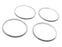 4pc Silver Outer AC Vent Surrounding Decoration Rings For 2016-23 Toyota Tacoma