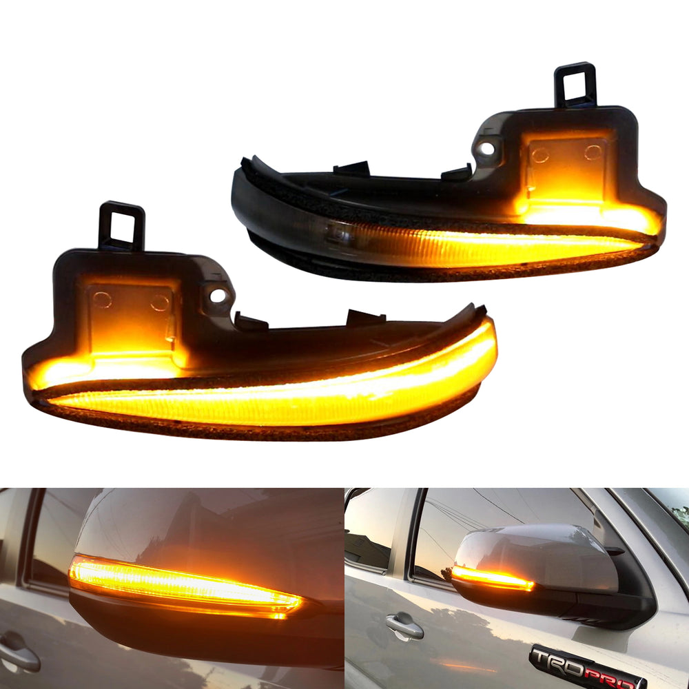 Side Mirror Sequential Blink Turn Signal Lights For 19-up RAV4, 16-23 Tacoma etc