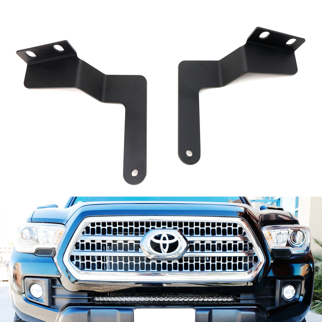 StreetRays Hidden LED Light Bar Mounting Brackets – For 2005+ Toyota Tacoma Lower Bumper Grille