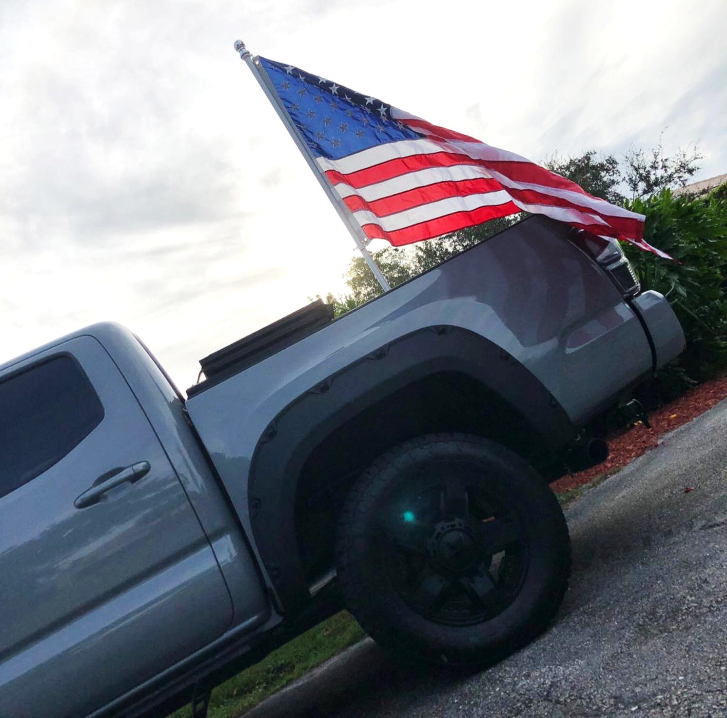 Truck Bed Rail Side Mount Flag Holder Kit For Toyota Tundra