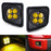 Yellow Lens LED Wide Angle SAE Flood Beam Fog Light Kit For 14-21 Toyota Tundra