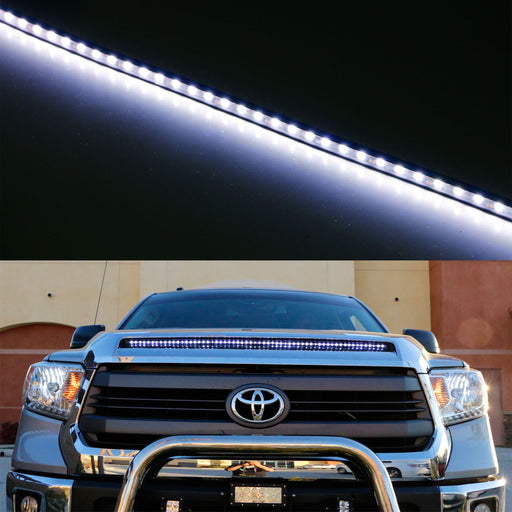 Xenon White 63-SMD Flexible LED Hood Bulge Strip For 2014-up Toyota Tundra