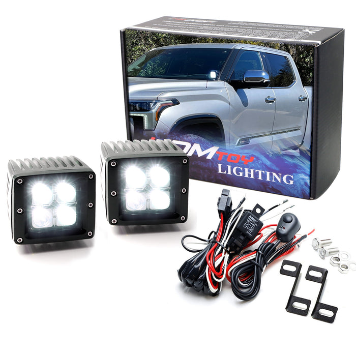 LED Pod A-Pillar Hitch Light w/ Bracket/Relay For 22+Tundra Sequoia 24 iJDMTOY.com LED Pod A-Pillar Hitch Light w/ Bracket/Relay For 22+Tundra Sequoia 24 iJDMTOY.com
